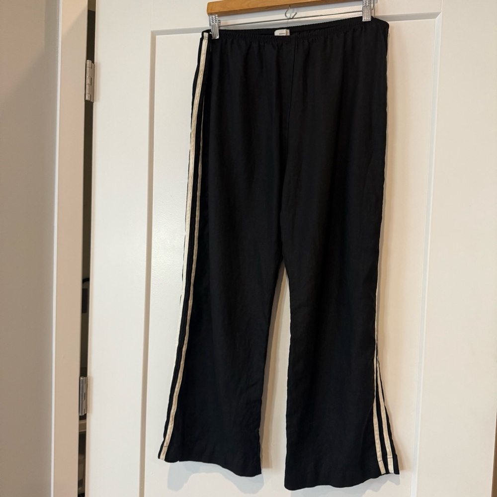Donni linen crop stripe pant